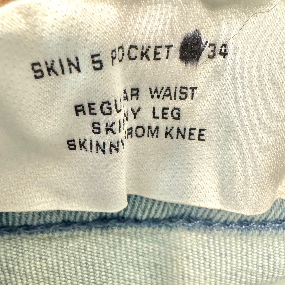 ACNE STUDIOS Skin 5 Silver Blue Jeans NEW Size 26 - Picture 10 of 11
